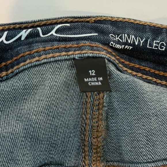 INC Denim Skinny Leg Curvy Fit Jeans Women's Sz.12 Blue 5-Pocket - Picture 7 of 11